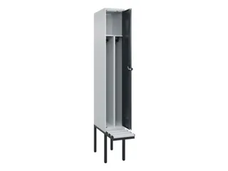 locker met bank,voor scheiding van kleding,HxBxD 2120x300x815mm,1vak - 1