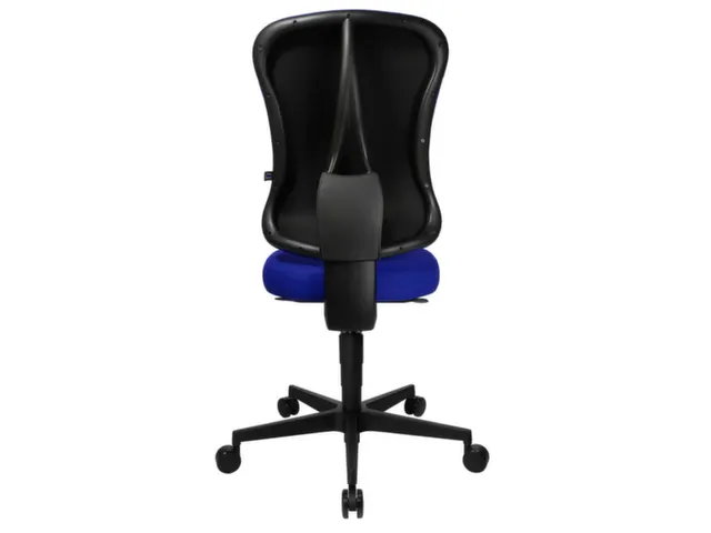 chaise de bureau pivotante,Mécan. synchrone,assise tissu bleu royal