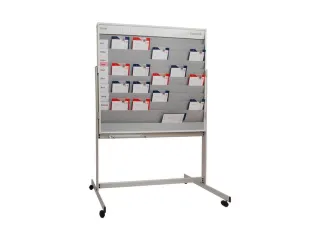 mobiele combiplanner,HxB 1185x1495mm,magnetisch,bord wit,m. raster - 1