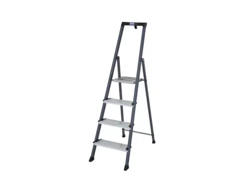 Trapladder,Eenzijdig,4Treden,Bordes M. Antislip Elementen