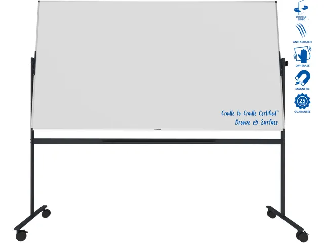 Tableau blanc Legamaster UNITE PLUS Inclinable 120x220cm Base noire