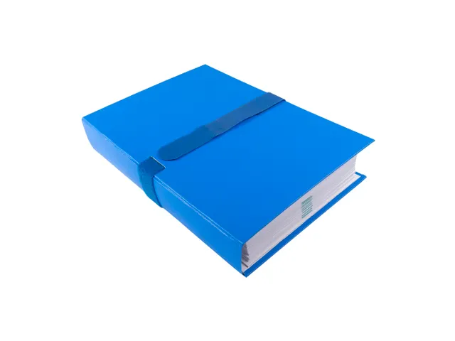 Chemise extensible balacron sans rabat sangle scratch - 24x32cm - Bleu