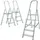 Set Trapladders,2X3Treden/1X5Treden,Eenzijdig,Aluminium