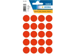 HERMA 1876 Multipurpose etiketten Rond 19mm Fluor Rood 100 stuks