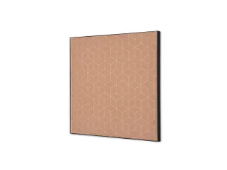 Wanddecoratie Textiel Set 40x40cm Hexagon Beige - 1