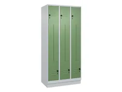 Z-garderobekast,HxBxD 1950x900x500mm,vak B 150/300mm,draaigrendel