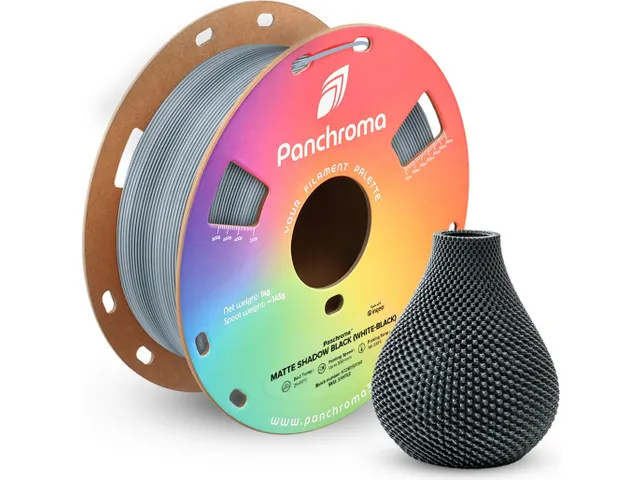 Panchroma PLA Dual Matte Shadow Black Filament White-Black 1.75 mm 1kg