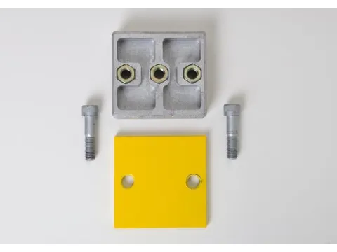 Verbindingsset,V. Aanrijdbeschermingsplank,Staal,Geel