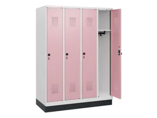 schoollocker,HxBxD 1630x1200x500mm,4vak,vak B 300mm,draaigrendel - 1