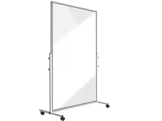 Verrijdbaar scherm 190x126cm transparant plexiglas met onderstel - 1