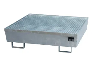 Opvangbak 4x 200l Opvangvol. 245l Vuurverzinkt 335x1200x1200mm Rooster - 1
