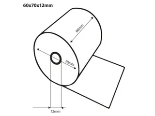 Kassarol Quantore Thermorollen 60x70x12mm Thermisch - 4