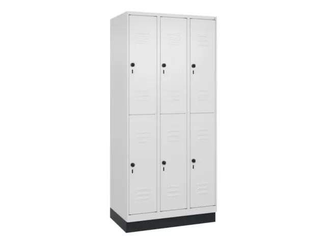 dubbeldekse locker,HxBxD 1950x900x500mm,3x2vak.,vak B 300mm
