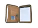 Schrijfmap DESQ A4 met rits leder bruin