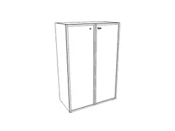 kantoorkast met glazen deuren HxBxD 1310x860x450mm hout aluminium