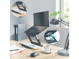 Leitz Ergo Laptopstandaard verstelbare multihoek Grijs - 13