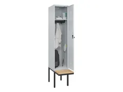 locker met bank,HxBxD 2120x400x815mm,1vak,vak B 400mm,draaigrendel