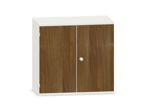 kantoorkast,HxBxD 770x800x430mm,decor romp wit,decor front noten