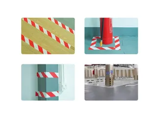 Slijtvaste markeringstape 5 cm x 33 m Rood Wit - 3