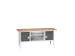 werkbank,HxBxD 830-930x2000x600mm,multiplexblad,uitrusting: 2laden