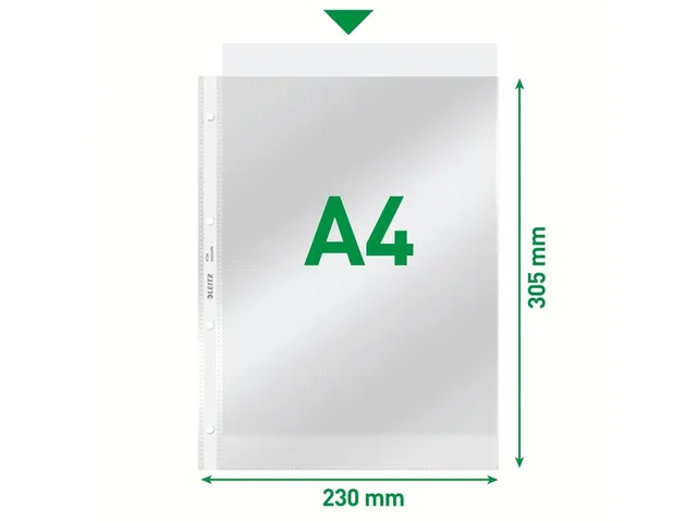 Showtas Leitz 4734 A4 4-gaats 0.08mm PVC glashelder