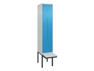 Z-garderobekast,HxBxD 2120x400x815mm,2vak,vak B 400mm,cil.-slot - 1