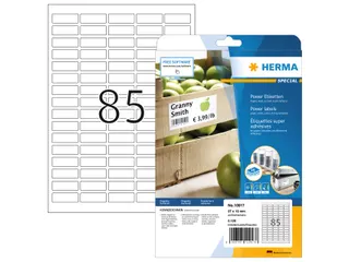 HERMA 10917 Power Etiketten A4 37x13mm Wit 2125 stuks - 1