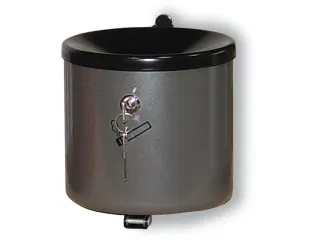 Veiligheidswandasbak Rvs 2.4 liter 145x150mm Kantelbaar Slot Grafiet - 1