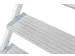 Escabeau mobile Plateforme H 1m 4 marches Aluminium 4 roulettes