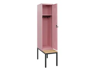locker met bank,HxBxD 1950x400x815mm,1vak,vak B 400mm,draaigrendel - 1