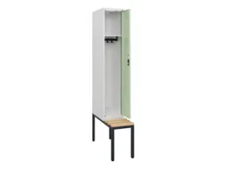 locker met bank,HxBxD 1950x300x815mm,1vak,vak B 300mm,cilinderslot