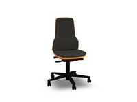 Neon 2 Werkplaatsstoel 9563 Wielen Pur Zwart Flexband Oranje 450-620mm