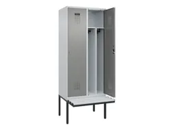 locker met bank,voor scheiding van kleding,HxBxD 2120x800x815mm,2vak