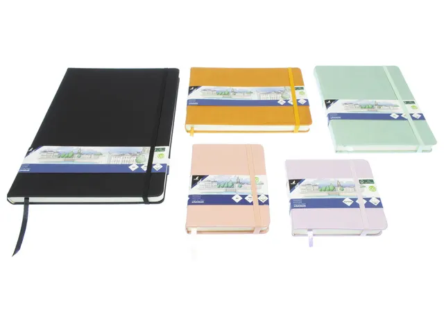 Schetsboek Kangaro A4 violet PU HC 80 blad 140gr roomwit met elastiek