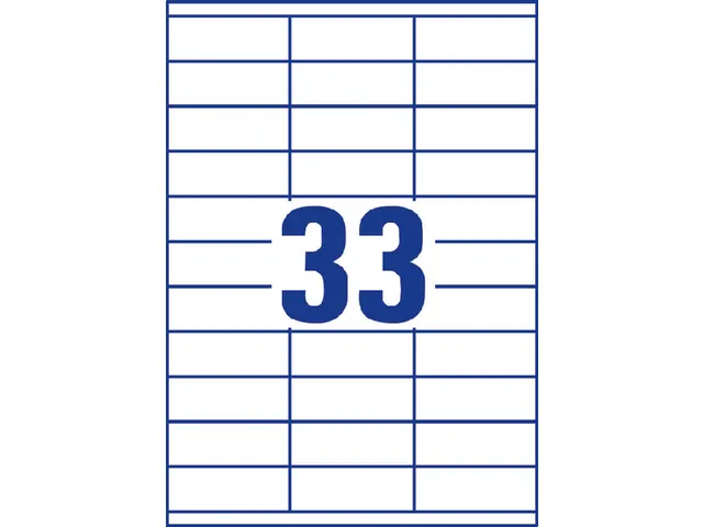 Etiket Avery Zweckform 3421 70x25.4mm wit 3300stuks