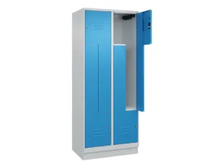 Z-garderobekast,HxBxD 1950x800x500mm,vak B 200/400mm,cil.-slot,sokkel - 2