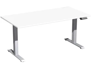 Elektrisch ihv bureau,HxBxD 730-1230x1600x800mm,blad wit - 1