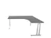 bureau in vrije vorm,HxBxD 740x1800x1600mm,vrije vorm,MS-donkergrijs