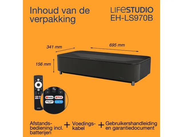 Vidéoprojecteur laser 4K Epson Lifestudio Grand Plus EH-LS970B