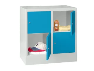 lockerkast,HxBxD 855x800x500mm,2x2vakken,RAL7035,front RAL5012 - 2