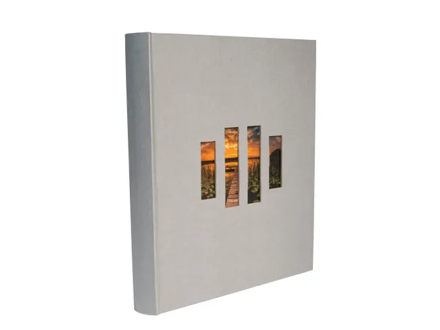 Fotoalbum 60p zwart 29x32cm MILANO Grijs