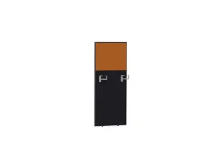 baliepaneel,v. bureau,aanbouw rechts,B 600mm,CC-zwart,BN3005-geel - 1