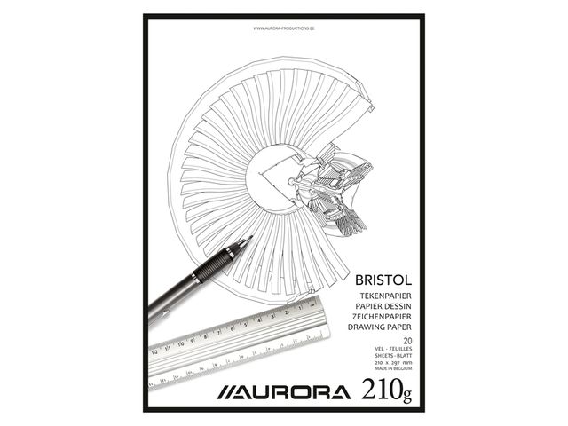 Tekenblok Aurora A4 20v 210gr Bristol papier | ArtSupplyShop.nl