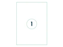 Etiket Qbasic A4 1.000 vel 210x297mm 1000 labels