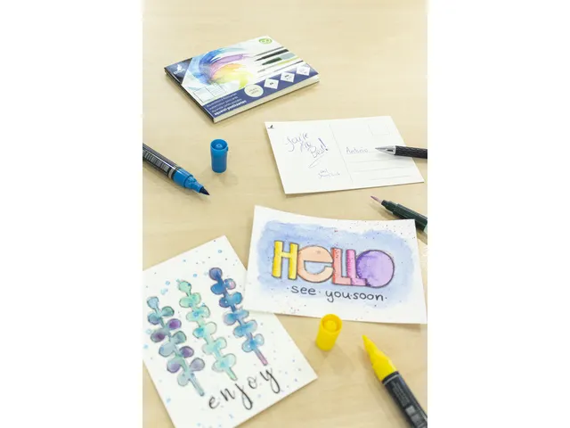 Postkaarten Kangaro blok 15 vel 300 grams aquarelpapier, A6, blanco po