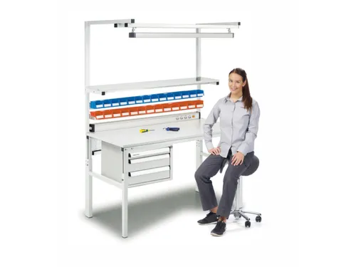 Systeem-montagetafel 650-900x1800x700mm 300kg Met Legbord