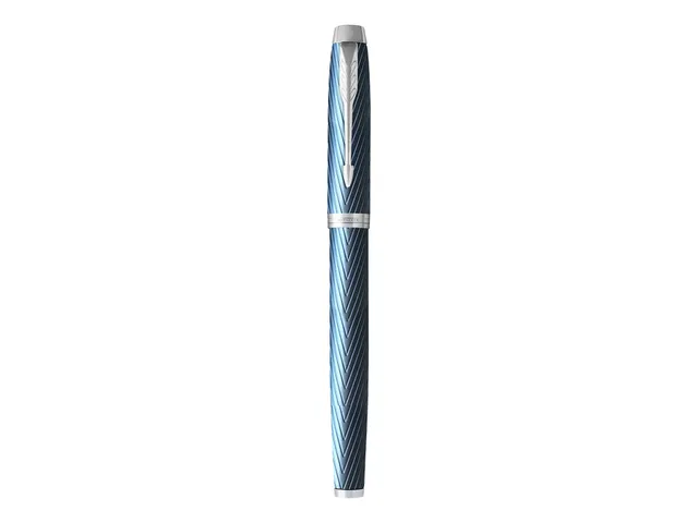 Balpen Parker IM Premium Grey Blue CT Medium Blauwe inkt
