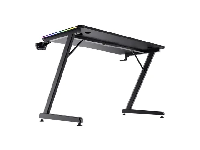 GXT 709 LUMINUS RGB-led Gaming Desk Zwart 120x60x74cm