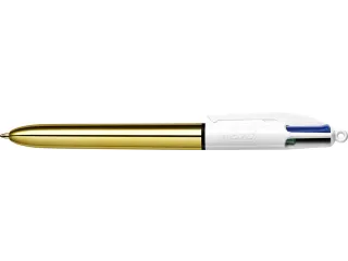 Balpen Bic Goud 4kleuren inkt - 1