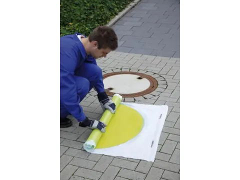 putafdekking,olie-/chemicaliënbestendig,HxØ 8x850mm,PU,geel